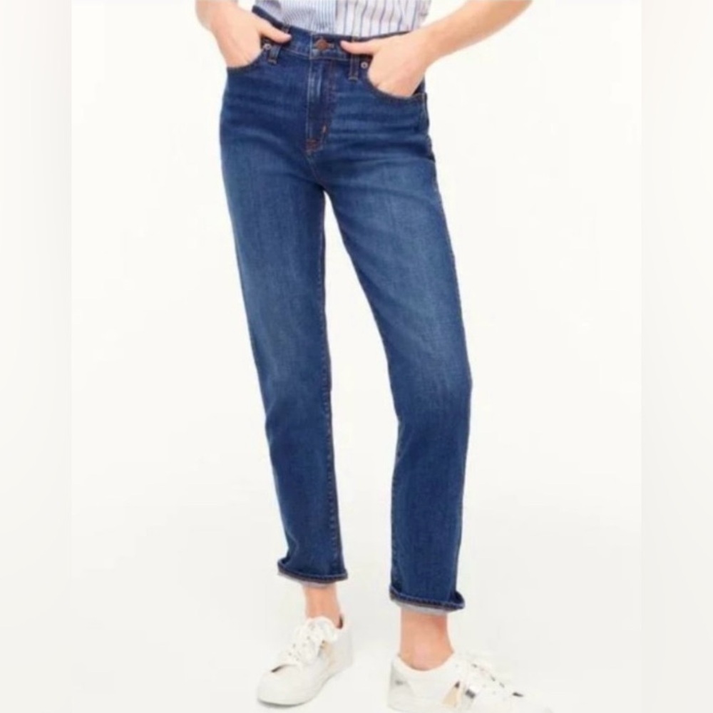 New J. Crew High Rise Classic Straight Leg Jeans Blue Denim Women’s Size 26 - Picture 15 of 15